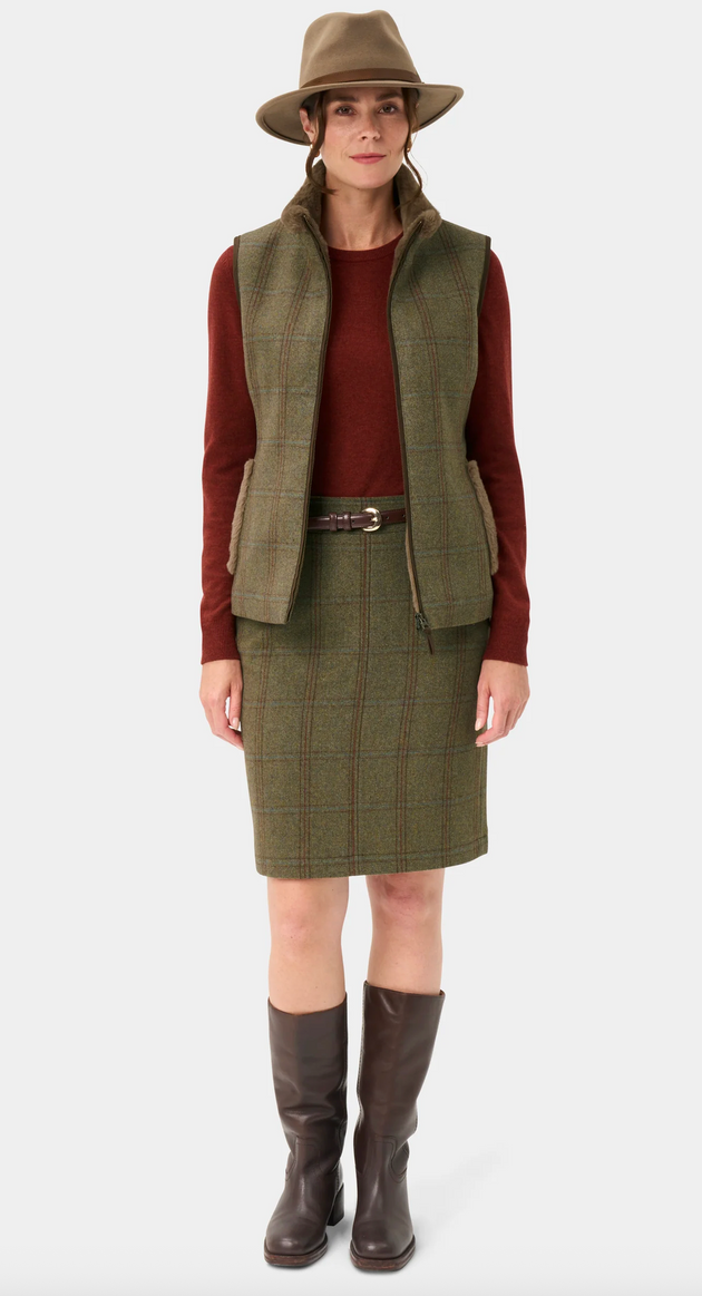 ALAN PAINE LADIES COMBROOK GILET IN LAUREL