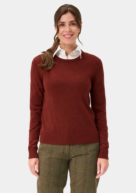 ALAN PAINE LADIES IVY CREW NECK SWEATER IN AUTUMN