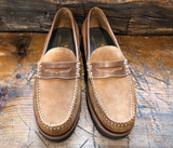 Martin Dingman Jackson Penny in French Roast Water-Resistant Suede