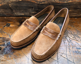 Martin Dingman Jackson Penny in French Roast Water-Resistant Suede