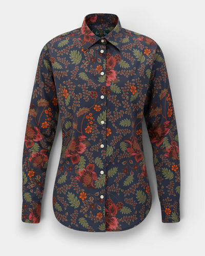 Alan Paine Ladies Lawen Printed Cotton Shirt