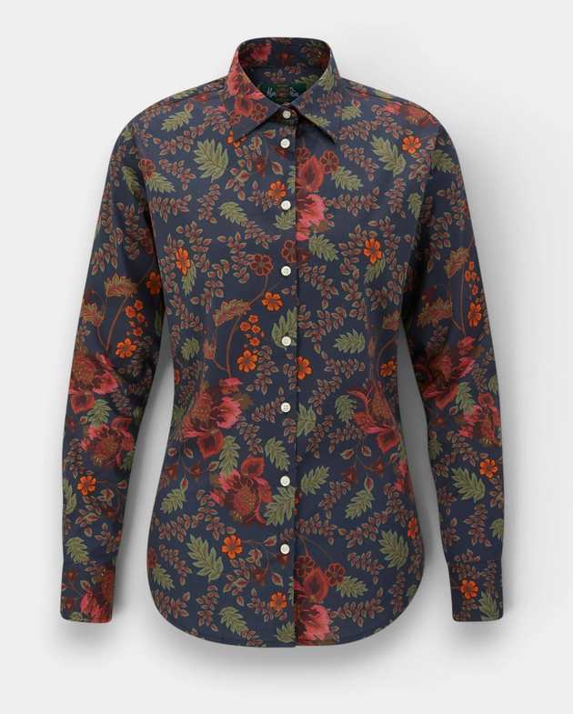 Alan Paine Ladies Lawen Printed Cotton Shirt
