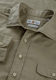 Alan Paine Men's Morowe Long-Sleeve Safari Shirt in Light Khaki