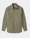 Alan Paine Men's Morowe Long-Sleeve Safari Shirt in Light Khaki