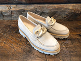 GABOR ANJA LOAFER IN SAND NUBUCK LEATHER