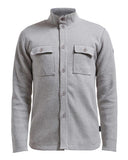 Holebrook Sweden Edwin Windproof Shirt Jacket in Light Gray Cotton Knit