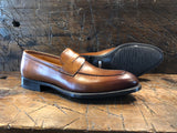 Magnanni Garner Dress Penny with Rubber Sole in Tobaco Calf