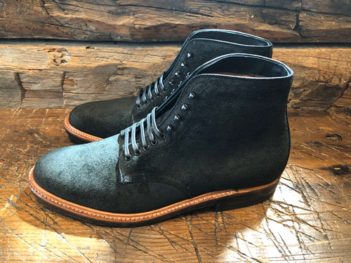 Alden Plain Toe Boot in Oiled Earth Reverse Chamois Leather