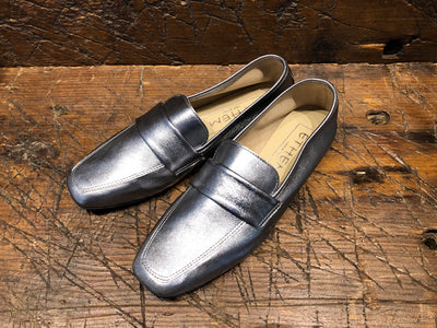 ETHEM LOAFER IN SILVER LEATHER